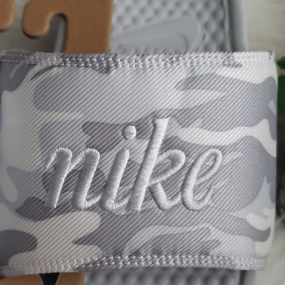Nike White Camo Slides Slippers